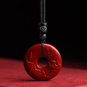 FREE Today: Ward Off Evil Spirits Cinnabar Lotus Peace Buckle Necklace Pendant