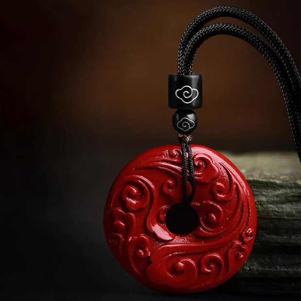 FREE Today: Ward Off Evil Spirits Cinnabar Lotus Peace Buckle Necklace Pendant