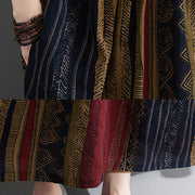 Buddha Stones Boho Geometry Short Sleeve Midi Dress With Pockets Midi Dress BS 10