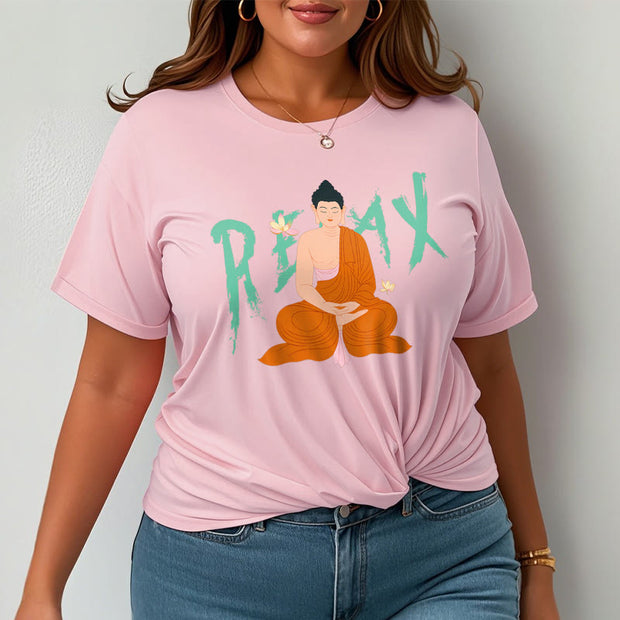 Buddha Stones RELAX Lotus Buddha Tee T-shirt