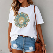 Buddha Stones Mandala Flower Buddha Tee T-shirt