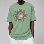 Buddha Stones Mandala Flower Buddha Tee T-shirt