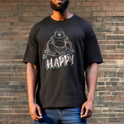 Buddha Stones BE HAPPY Laughing Buddha Tee T-shirt