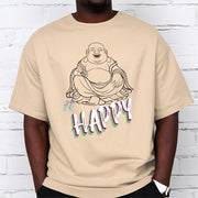 Buddha Stones BE HAPPY Laughing Buddha Tee T-shirt