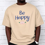 Buddha Stones Be Happy Lotus Tee T-shirt