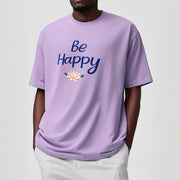 Buddha Stones Be Happy Lotus Tee T-shirt