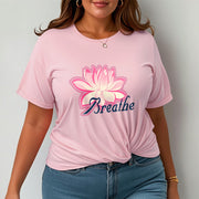 Buddha Stones BREATHE Lotus Flower Tee T-shirt