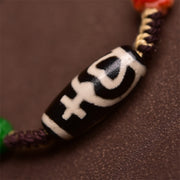 Buddha Stones Handmade Tibetan Dzi Bead Wealth Braided Rope Bracelet Bracelet BS 3