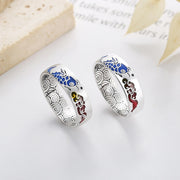 Buddha Stones 925 Sterling Silver Lucky Koi Fish Auspicious Clouds Wealth Ring Ring BS 11