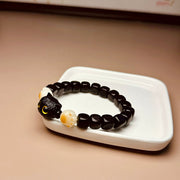 Buddha Stones Ebony Wood Cute Cat Bodhi Seed Paw Claw Peace Bracelet Bracelet BS 9