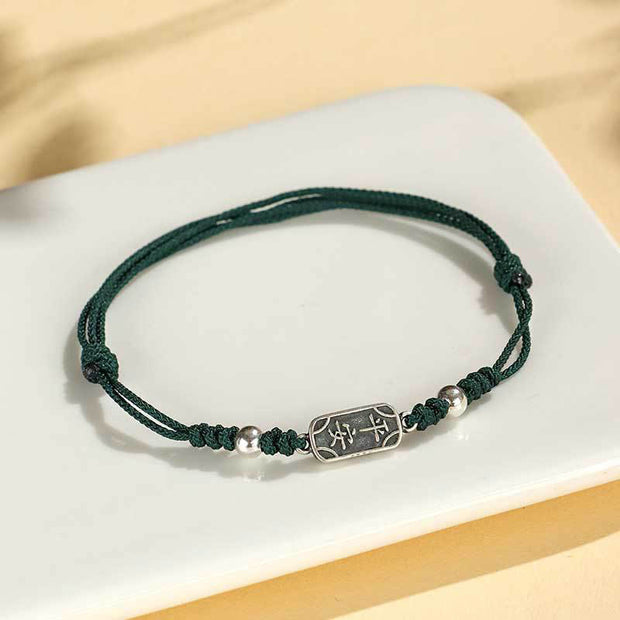 FREE Today: Peace And Joy Safe Well Handmade 925 Sterling Silver Braided Bracelet