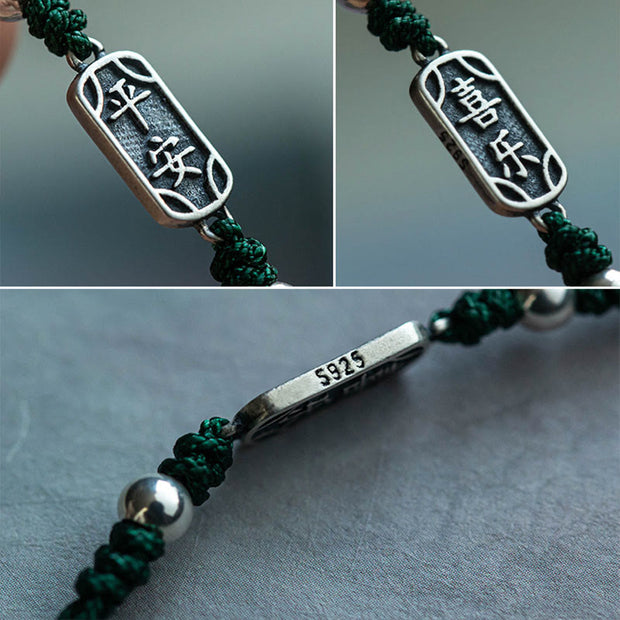 FREE Today: Peace And Joy Safe Well Handmade 925 Sterling Silver Braided Bracelet