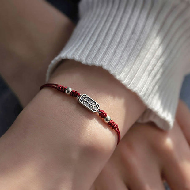 FREE Today: Peace And Joy Safe Well Handmade 925 Sterling Silver Braided Bracelet