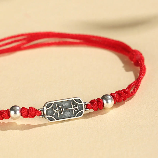 FREE Today: Peace And Joy Safe Well Handmade 925 Sterling Silver Braided Bracelet