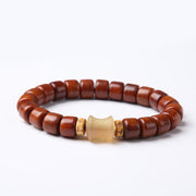 FREE Today: Balance Energy Tibetan Yak Bone Three-Eyed Dzi Bead Sheep Horn Red Agate Bracelet