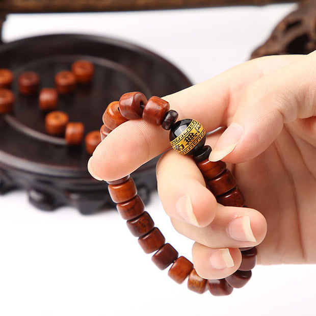 FREE Today: Balance Energy Tibetan Yak Bone Three-Eyed Dzi Bead Sheep Horn Red Agate Bracelet