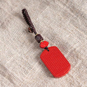 FREE Today: Keep Away Evil Spirits Natural Cinnabar Heart Sutra Key Chain