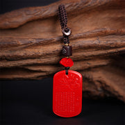 FREE Today: Keep Away Evil Spirits Natural Cinnabar Heart Sutra Key Chain