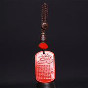 FREE Today: Keep Away Evil Spirits Natural Cinnabar Heart Sutra Key Chain