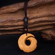 FREE Today: One's Luck Improves Design Ebony Wood Sandalwood Necklace Pendant