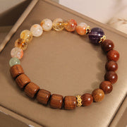 Buddha Stones Sandalwood Rosewood Citrine Protection Bracelet Bracelet BS 3