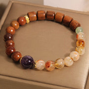 Buddha Stones Sandalwood Rosewood Citrine Protection Bracelet Bracelet BS 2