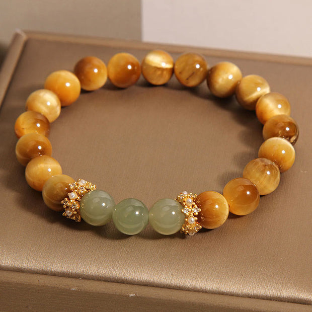 Buddha Stones Tiger Eye Jade Courage Bracelet Bracelet BS 1