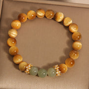 Buddha Stones Tiger Eye Jade Courage Bracelet