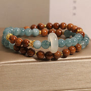 Buddha Stones Kuka Seed Jade Wealth Luck Bracelet