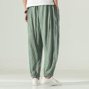 Buddha Stones Cotton Men's Drawstring Harem Pants With Pockets - image 11