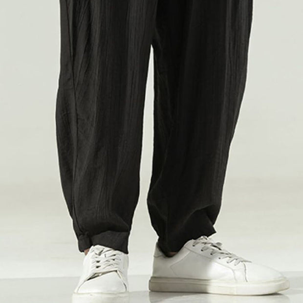 Buddha Stones Cotton Men's Drawstring Harem Pants With Pockets - image 26