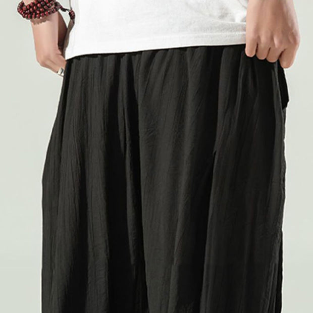 Buddha Stones Cotton Men's Drawstring Harem Pants With Pockets - image 25