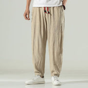 Buddha Stones Cotton Men's Drawstring Harem Pants With Pockets - image 5