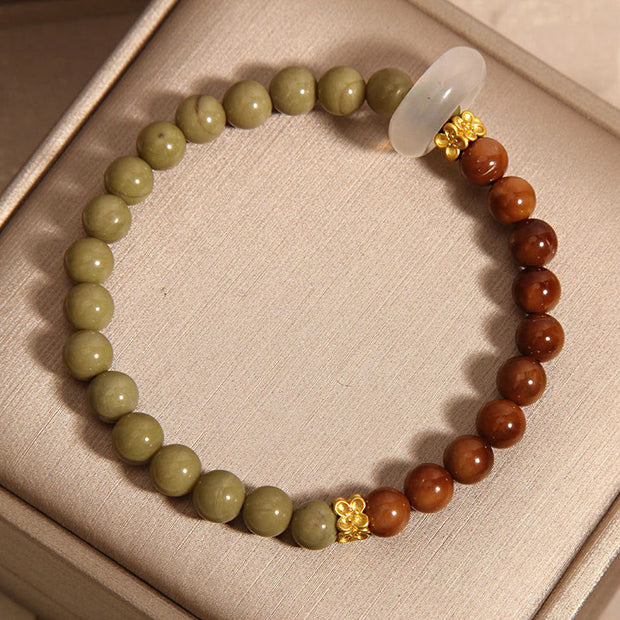 Buddha Stones Natural Alashan Agate Kuka Seed Encourage Bracelet Bracelet BS 7