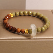 Buddha Stones Natural Alashan Agate Kuka Seed Encourage Bracelet