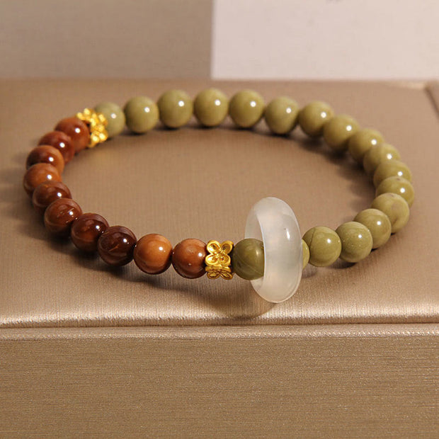 Buddha Stones Natural Alashan Agate Kuka Seed Encourage Bracelet Bracelet BS Alashan Agate Kuka Seed (Wrist Circumference: 15-19cm)