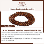 Buddha Stones Natural Alashan Agate Kuka Seed Encourage Bracelet Bracelet BS 6