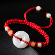 Buddha Stones Jade Luck Red String Bracelet