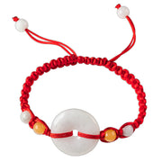 FREE Today: Reminder Of Happiness Jade Peace Buckle Red String Bracelet