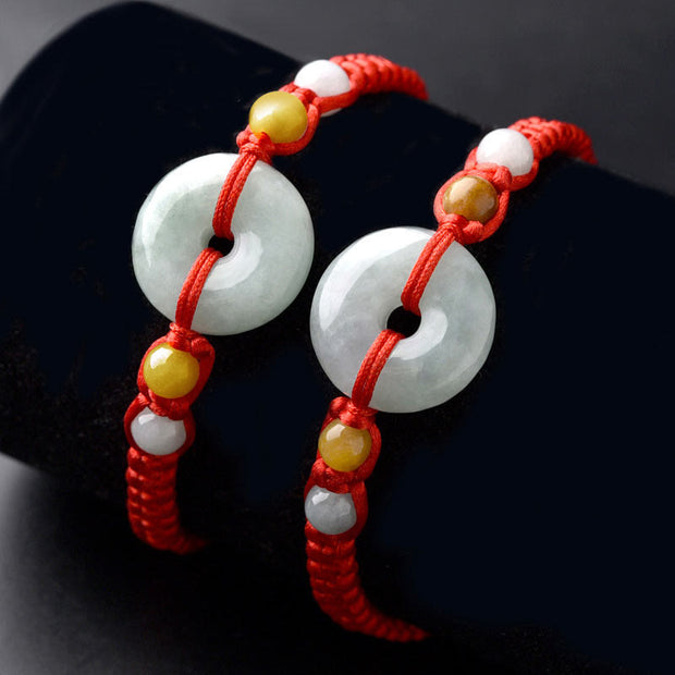 Buddha Stones Jade Luck Red String Bracelet