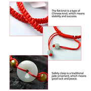 Buddha Stones Jade Luck Red String Bracelet