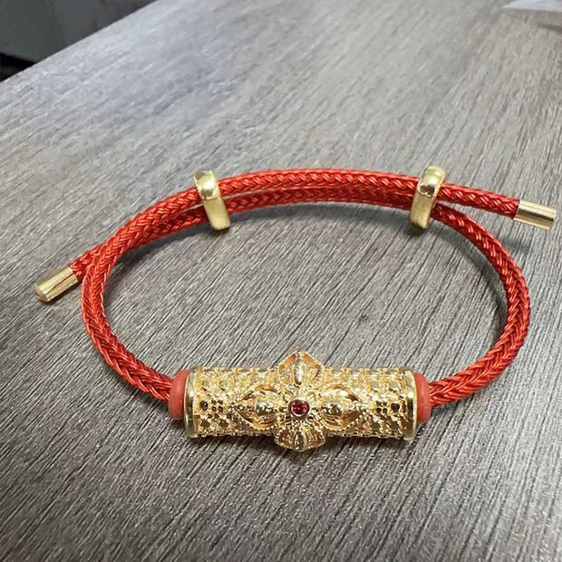 Buddha Stones Copper Luck Red String Bracelet