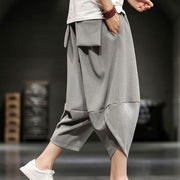 Buddha Stones Summer Solid Men's Cropped Pants With Pockets - image 3