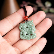 Buddha Stones Jade PiXiu Wealth Luck String Necklace Pendant Necklaces & Pendants BS 7