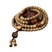 Buddha Stones 108 Mala Beads Bodhi Seed Topaz Fu Character Peace Bracelet