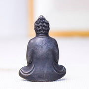 Buddha Stones Tibetan Meditating Buddha Iron Powder Rust Cast Resin Statue Serenity Decoration Decorations BS 20