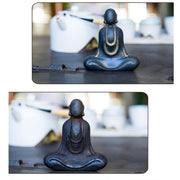 Buddha Stones Tibetan Buddha Iron Powder Rust Cast Resin Statue Desk Decoration