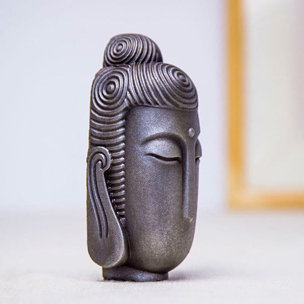 Buddha Stones Closed Eyes Meditating Buddha Iron Powder Rust Cast Resin Statue Home Decoration Decorations BS 14