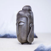 Buddha Stones Closed Eyes Meditating Buddha Iron Powder Rust Cast Resin Statue Home Decoration Decorations BS 15