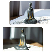 Buddha Stones Handmade Sakyamuni Buddha Iron Powder Rust Cast Resin Statue Home Decoration Decorations BS 13